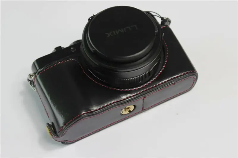 Черный/Coffe/коричневая камера PU кожаный нижний чехол для Panasonic Lumix LX-100 M2 LX100II Половина корпуса чехол