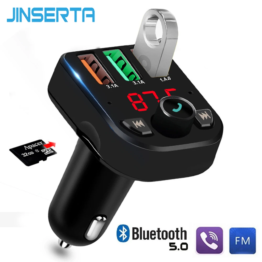 FM модулятор JINSERTA с 3 USB портами и поддержкой TF карт|FM-трансмиттеры| |