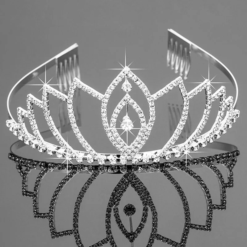 zcd036 Роскошный свадебный Кристальные тиары и короны принцессы queen Pageant тиара для выпускного вечера Свадебный ободок аксессуары для волос - Окраска металла: zcd036