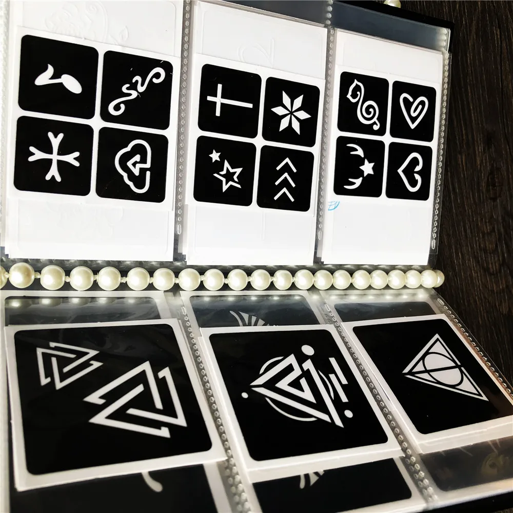 1 книга 108 дизайнов водонепроницаемые шаблоны для татуировок инструменты конусов