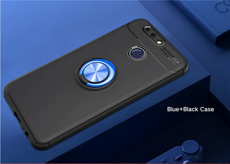 Huawei Honor V9/вид 9 чехол Honor 8 Pro Чехол 5,7 дюймов QAZ Мэгги противоударный мягкий бампер металлическое кольцо-держатель кронштейн Funda
