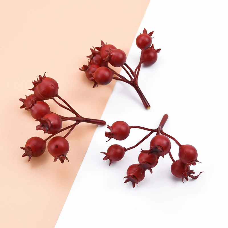 Color 8 Искусственные фрукты, декоративные цветы, венки, Рождественское украшение для дома, свадьба, скрапбук, PE вишня, сделай сам, Подарочная коробка, искусственные растения - Цвет: Color 8