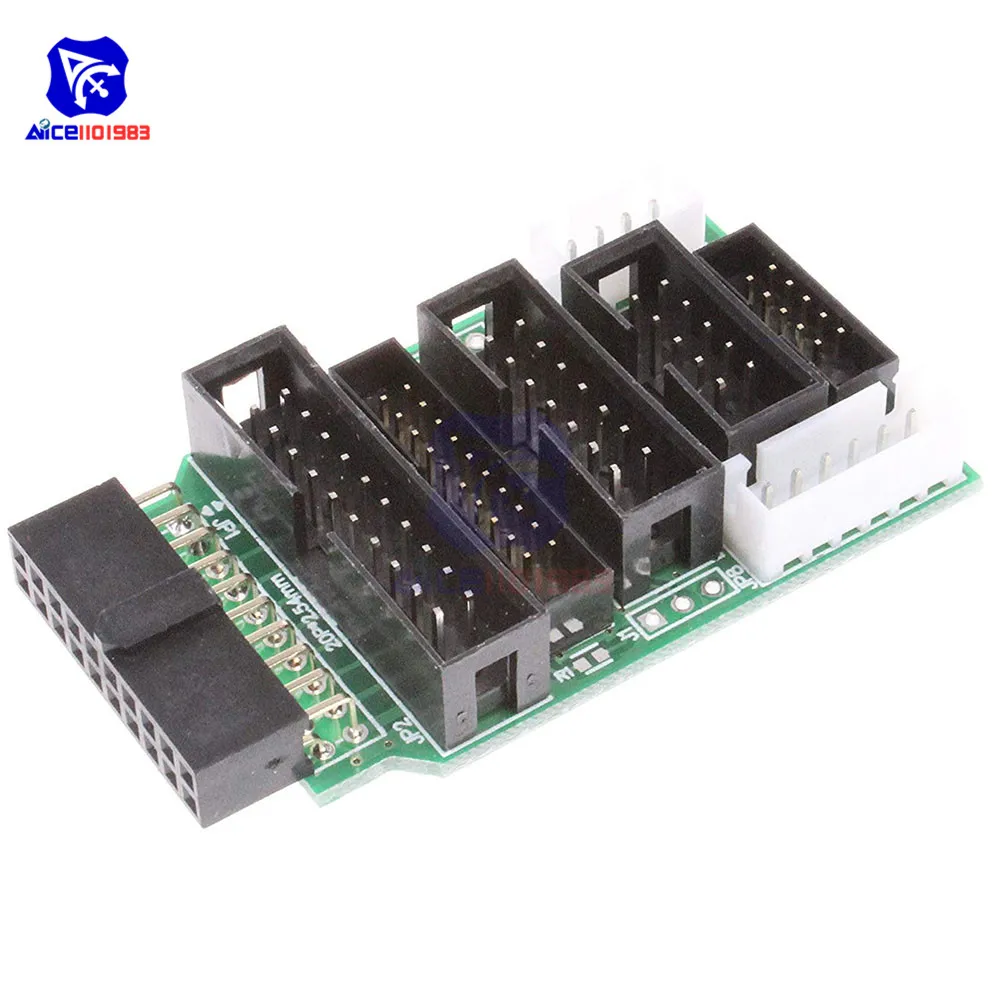 Emulator V8 Эмулятор V8 JTAG адаптер конвертер для J-Link с 8 шт. 4 Pin 6 Pin 10 Pin 20 Pin серый плоский кабель для передачи данных Dupont провод - Цвет: Emulator V8