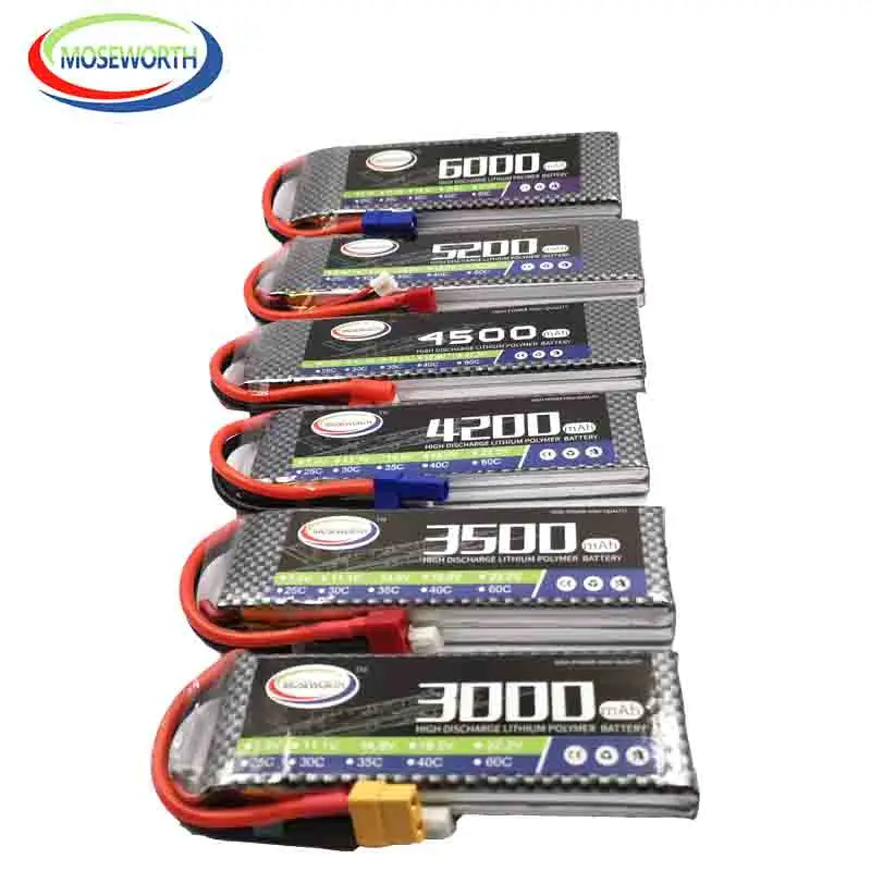 Аккумулятор LiPo для радиоуправляемого дрона 7 4 В 2S 1300 2200 2800 3500 4200 5000 6000 мАч 25C35C
