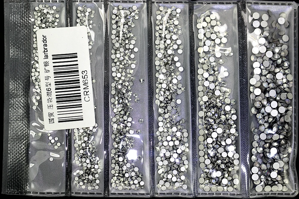 Larbrador Стразы для ногтей, 24 цвета, SS3-SS10, маленькие размеры, стеклянные стразы для ногтей, 3D украшение для ногтей, драгоценные камни, низкая стоимость доставки, оптом - Цвет: Larbrador