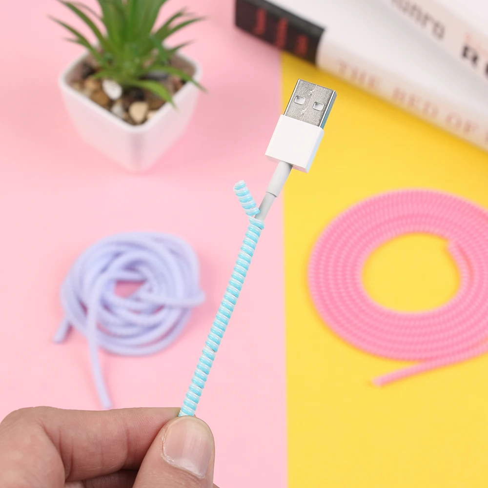 Новинка, 5 шт., 1,4 м, usb кабель для зарядки и передачи данных, мягкий защитный провод, защита шнура, обмотка кабеля, органайзер, USB провода, ремни