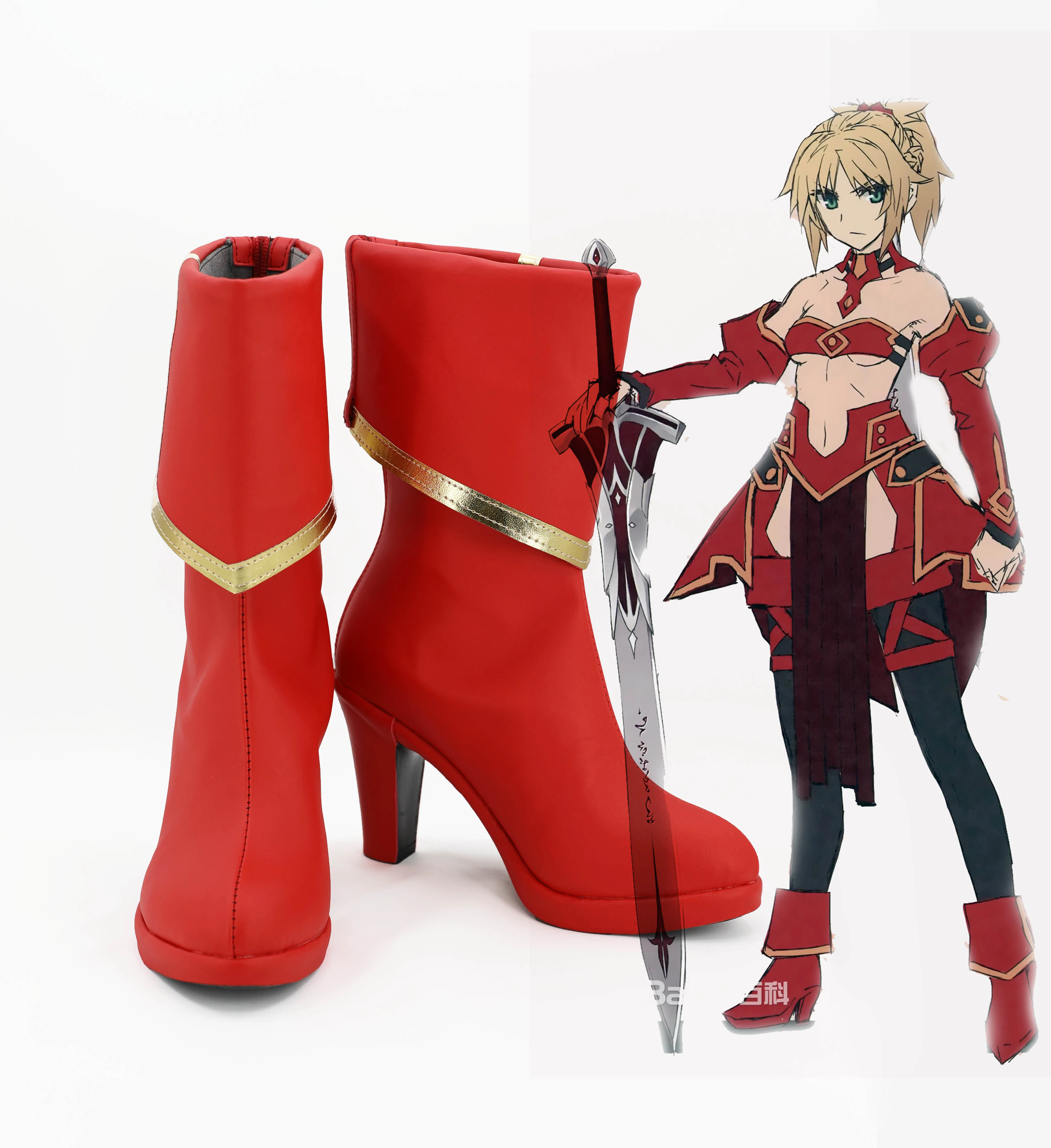 Сапоги для косплея Fate/Apocrypha morжелд красные ботинки Хэллоуина мужчин и женщин на