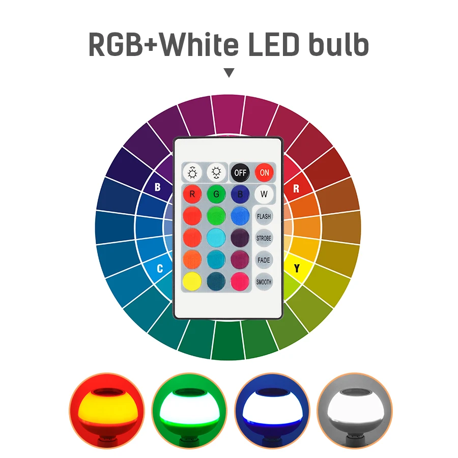 E27 16Color Changing Magic Bulb Lamp 110-265V Bluetooth control RGB Led Light Home Decoration Interior Bowl shaped Bombilla LED | Лампы и