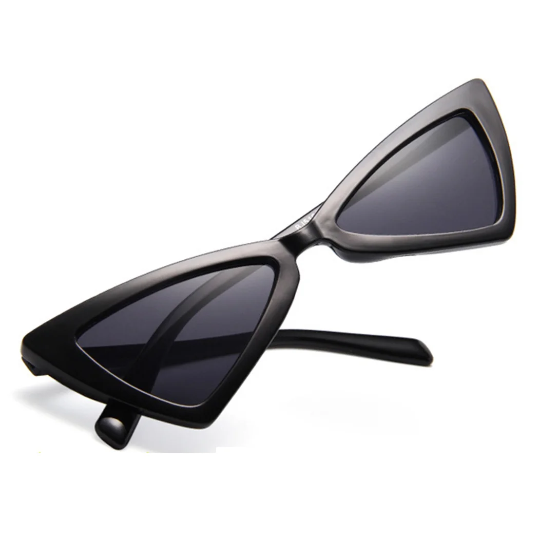 Fashion Polarized Sungalsses Ladies Sexy Cat Eye Sunglasses Small Black White Triangle Vintage Cheap Red Female UV400 | Аксессуары для
