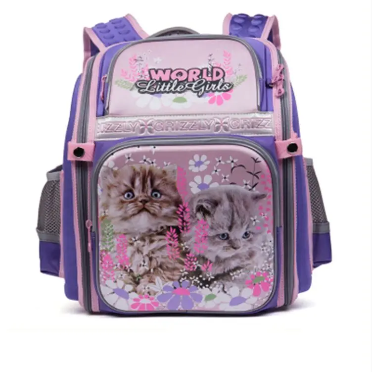 НОВЫЕ 2017 Школьные Сумки для Девочек Милый Мультфильм Кошка Собака Детей