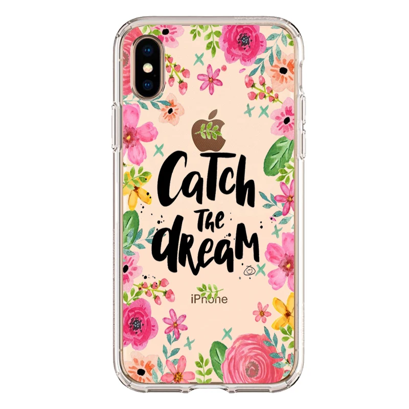 Модный чехол с цветами мягкая задняя крышка из ТПУ для iphone XS MAX 6 6S 7 8 Plus X XR 5S SE