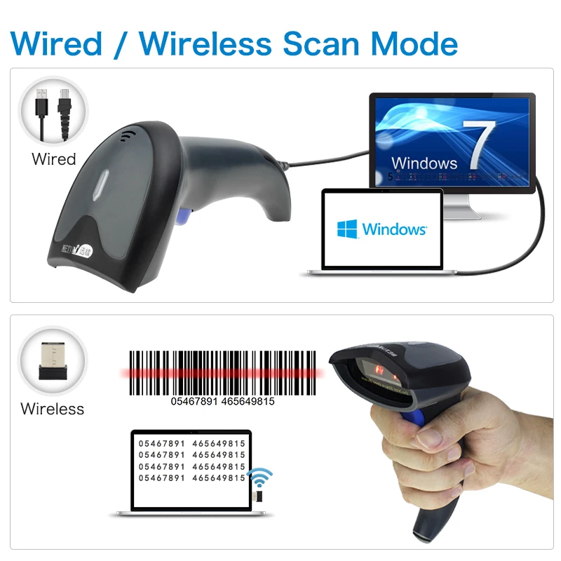 Сканер штрих кода NETUM W6 2 4 ГГц USB 2000 мАч|bar code reader|wireless barcode scannerwireless |