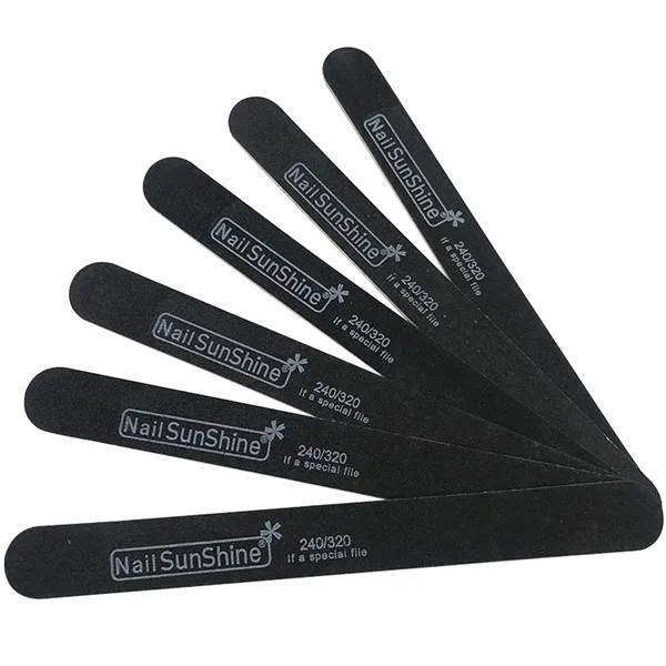240 320 50pcs Nail File Sanding Buffer Block 240/320 Sandpaper Pedicure Manicure Buffing Polish Black Tool Lime a Ongle Professional - Цвет: 240 320