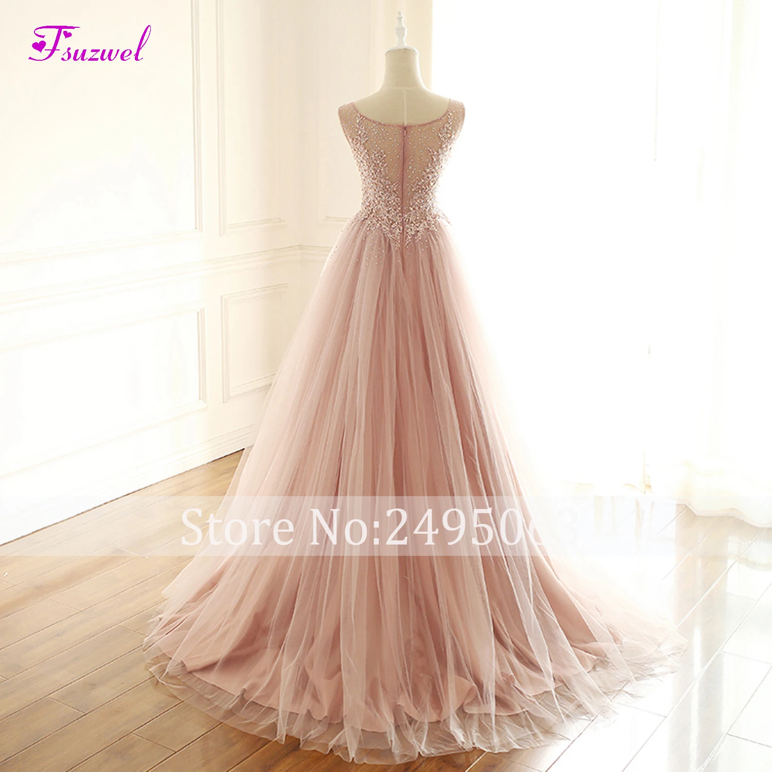Fsuzwel Designer Scoop Neck Lace Appliques Bohemian Wedding Dress 2019 Luxury Beaded Pearls A-Line Gown Vestido de Noiva | Свадьбы и
