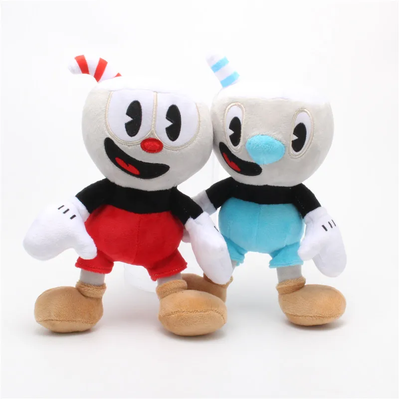 Cuphead Mugman плюшевая игрушка Mecup и Brocup мягкая кукла 25 см|25cm doll|doll stuffedtoy plush |