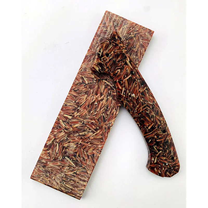 2Pcs 137x40x8mm red 2 шт композитный полимерный Нож хвостовик материал для рукоделия рукоять для ножей принадлежности для рукоделия 137x40x8 мм - Цвет: 2Pcs 137x40x8mm red