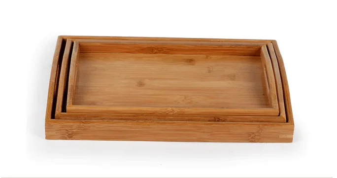 1 шт. прямоугольный поднос из бамбука Высокая класс отельное домашнего интерьера