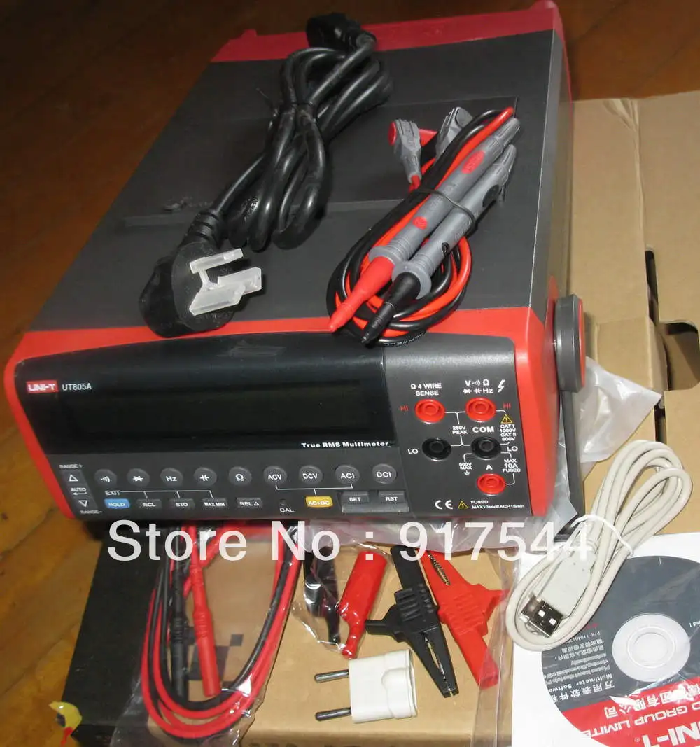 Высокая точность 0.015% DCV Цифровой True RMS Настольного Типа Мультиметр USB RS232 AC110 240V Max.