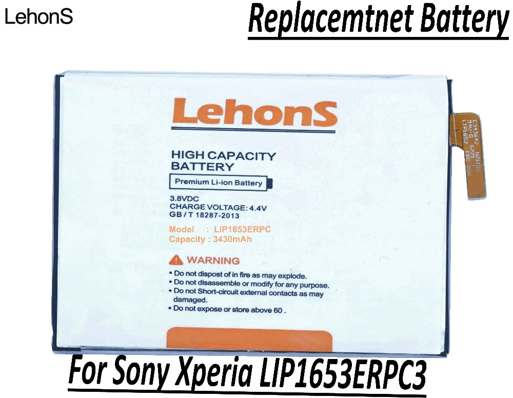 Аккумулятор LehonS для sony xperia XA2 Ultra G3421 G3412 XA1 Plus Dual H4213 3430 мАч|Аккумуляторы мобильных