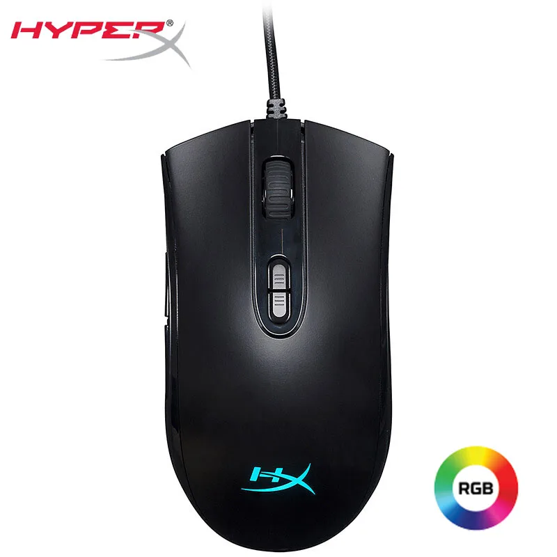 Игровая проводная мышь Kingston HyperX пульсометр Core RGB Lighting Pix 3327 DPI 6200 игровая для