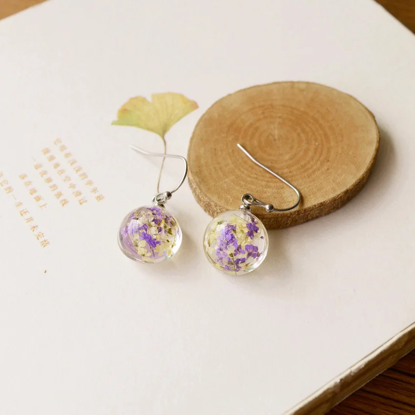 4 цвета элегантные серьги-капли из террариума для женщин простой модный