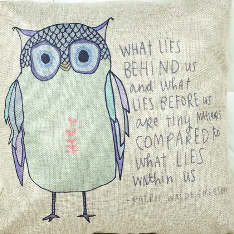 Составные белье сова подушка автомобиля подушки главная диван наволочки не