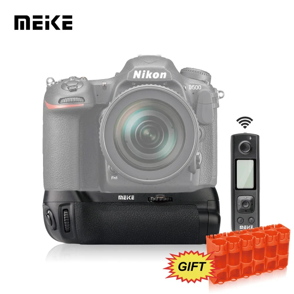 Meike MK-D500 Pro Встроенный 2 4 GHZ FSK пульт дистанционного управления для Nikon D500 MB-D17 |