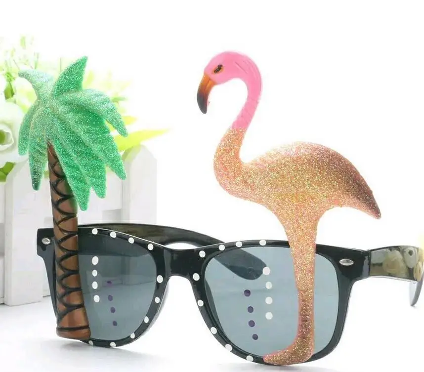 Гавайский Фламинго попугай солнцезащитные очки неоновые тропические пляжные
