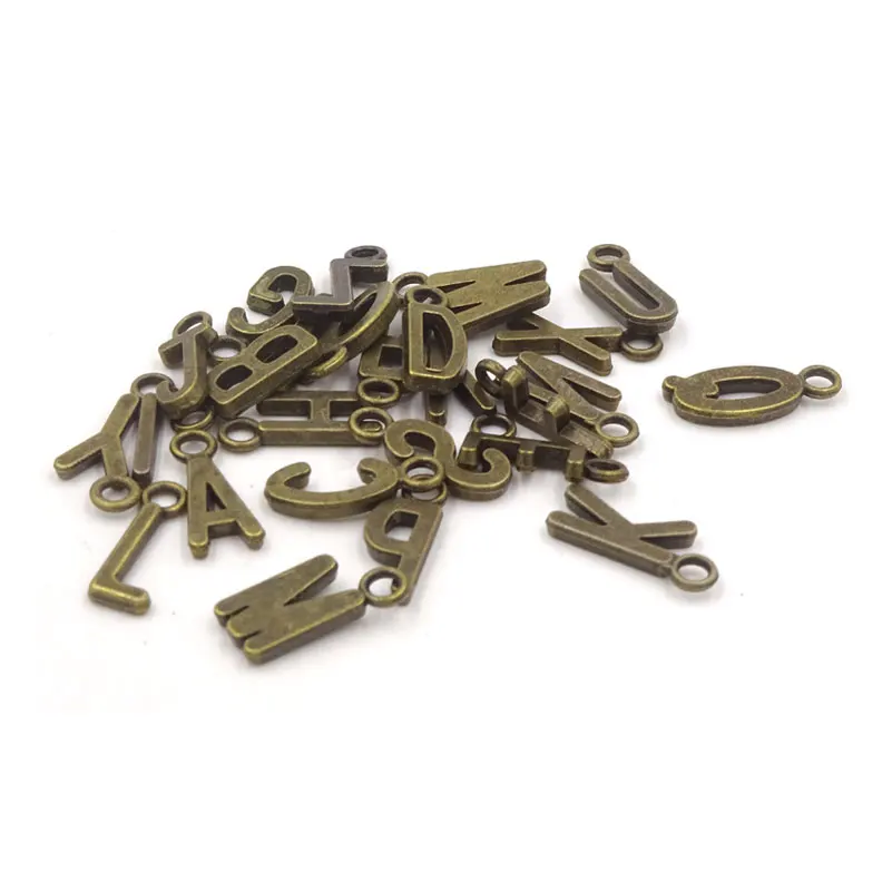 

104Pcs A-Z Initial Charms Letter Alphabet Charm For Jewelry Making Material Bisuteria