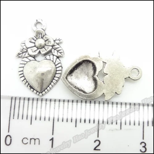 100 шт винтажные Подвески любовь кулон античное серебро подходят браслеты