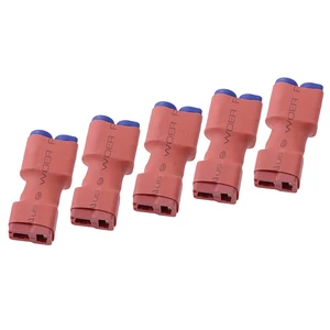 T-Plug Female to EC5 Male No-Wires Adapter Plug Connector (5pcs in one package) for RC FPV Quadcopter