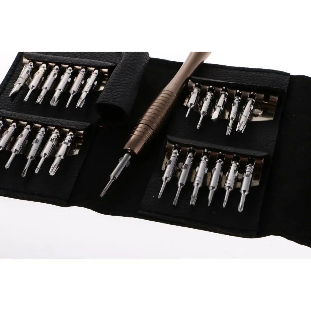 24 Pieces with A handle Precision Screwdriver Tool Kit Watch Mobile Clock Repair Set Portable PU Leather Case | Украшения и
