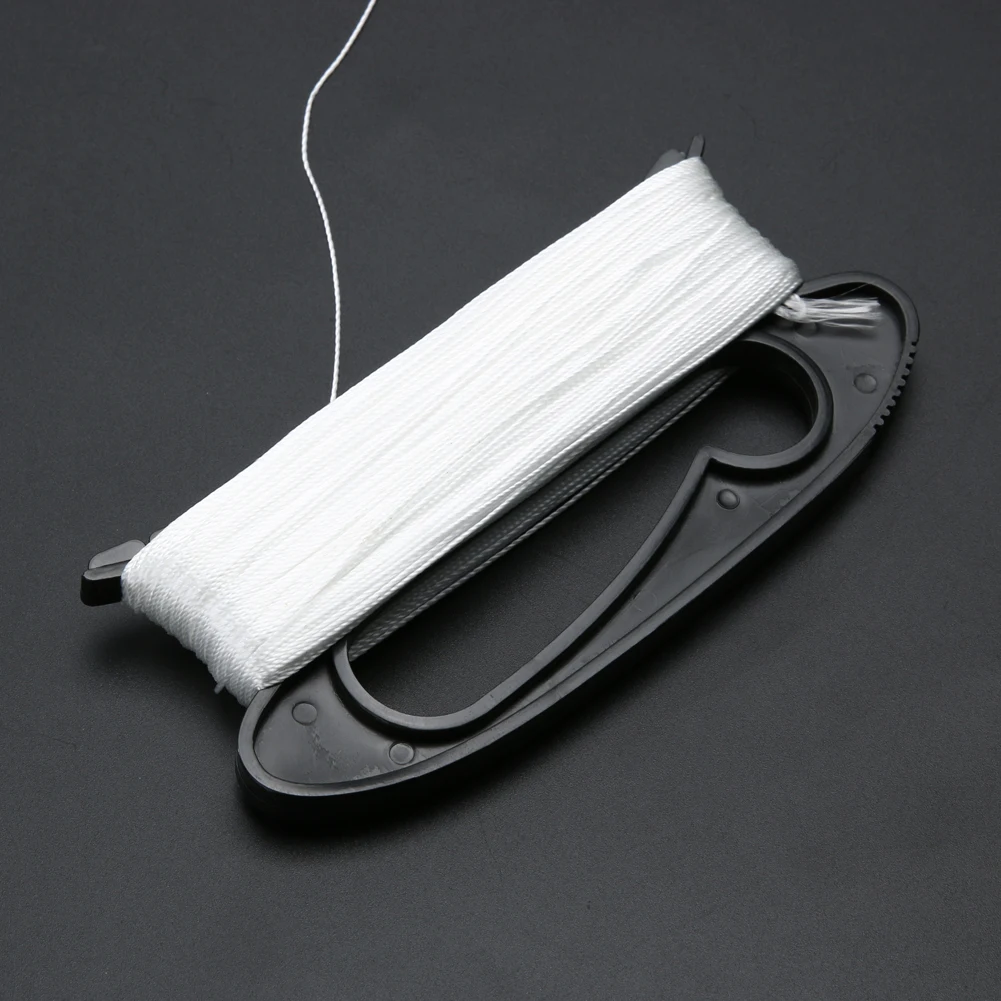 100 м белый D Форма Летающий Кайт линия черный пластик доска Летающие Инструменты