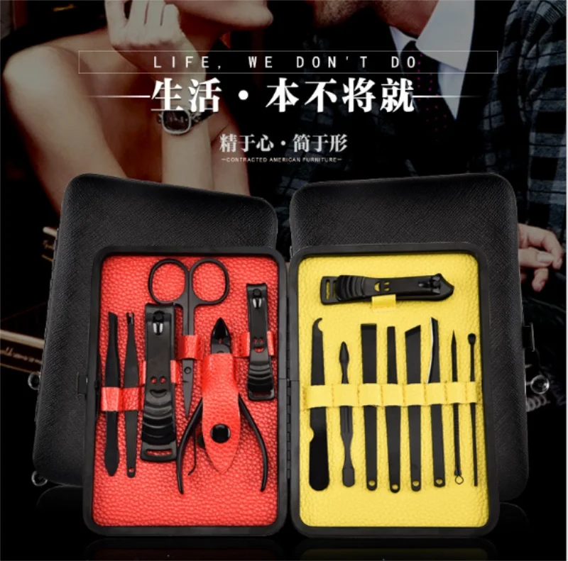 15 шт. Нержавеющая сталь Nail Clipper Уход за лошадьми комплект маникюр педикюр набор