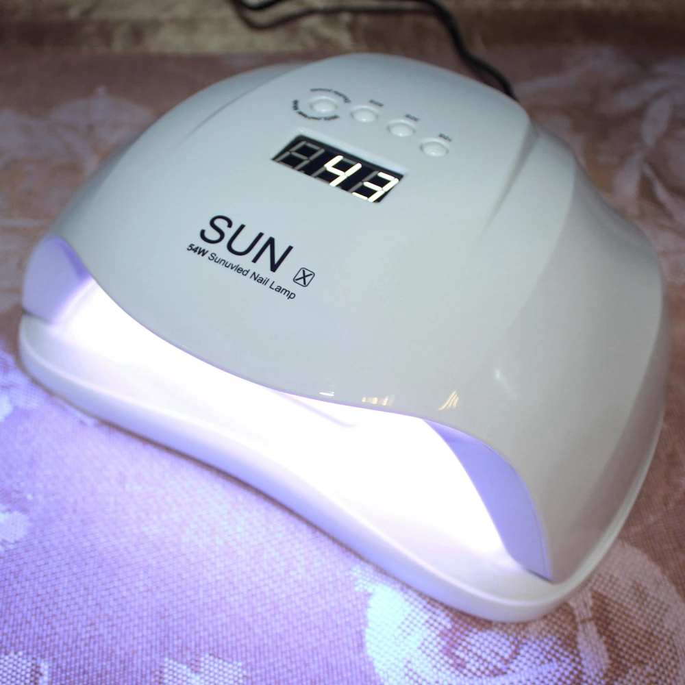 Сушилка для ногтей SUNX Plus 54W UV LED SUN Polish Lamp Gel для вылечивания маникюра световым инструментом автоматического датчика.