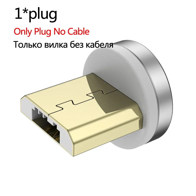 Plug USLION 1 м светодиодный магнитный кабель usb type C кабель для iPhone Xs Max XR 8 7 6 Магнитный зарядный Micro USB кабель зарядный провод шнур USB C - Цвет: Plug