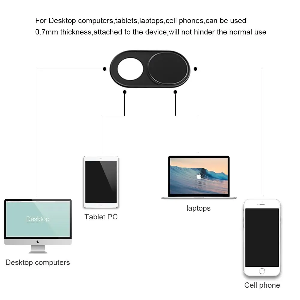 2018 высокое качество веб камера затвора Магнитный слайдер Пластиковая крышка