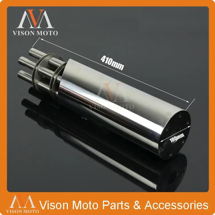 Универсальный глушитель из нержавеющей стали Gatling Gun вращающийся для Honda Yamaha Suzuki