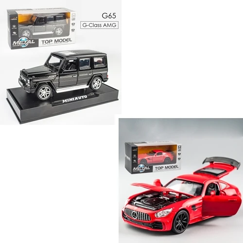 Package2-With box KIDAMI 1:32 Сплав G65 SUV AMG литая под давлением игрушка, модель автомобиля автомобильный прицеп автомобиль со звуковым светом Подарочная коллекция для мальчиков Горячие WEELS - Color: Package2-With box