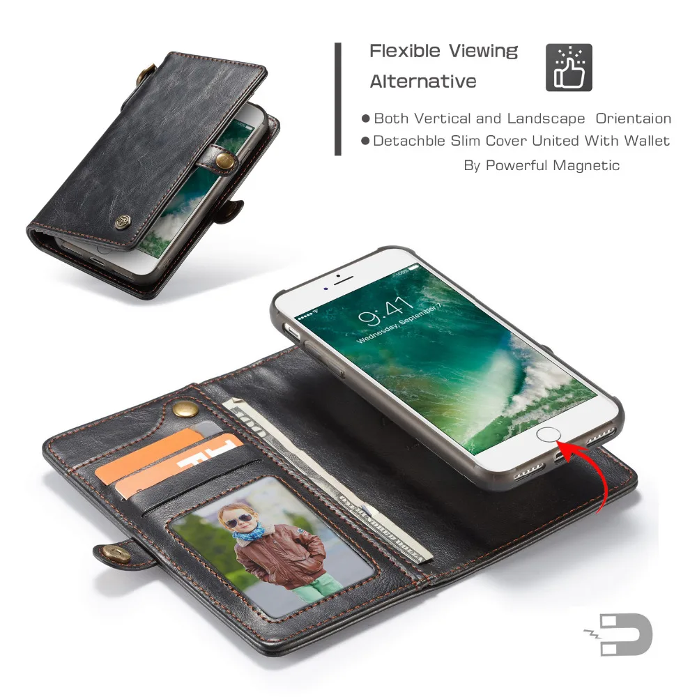 Чехол для телефона, чехол s для Fundas iphone 7, 7 Plus, чехол-книжка, чехол-кошелек для iphone 6, 6s, 8 plus, многофункциональный кожаный чехол s, чехол