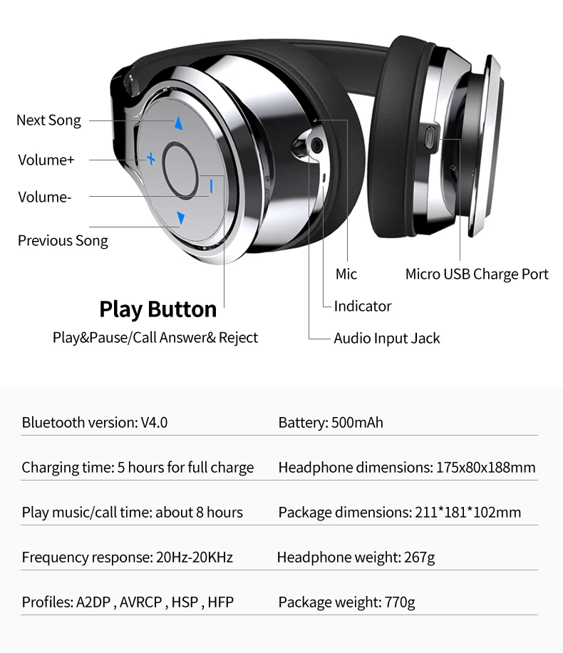 Накладные Bluetooth наушники ZEALOT B22 стереогарнитура bluetooth беспроводные басовые с