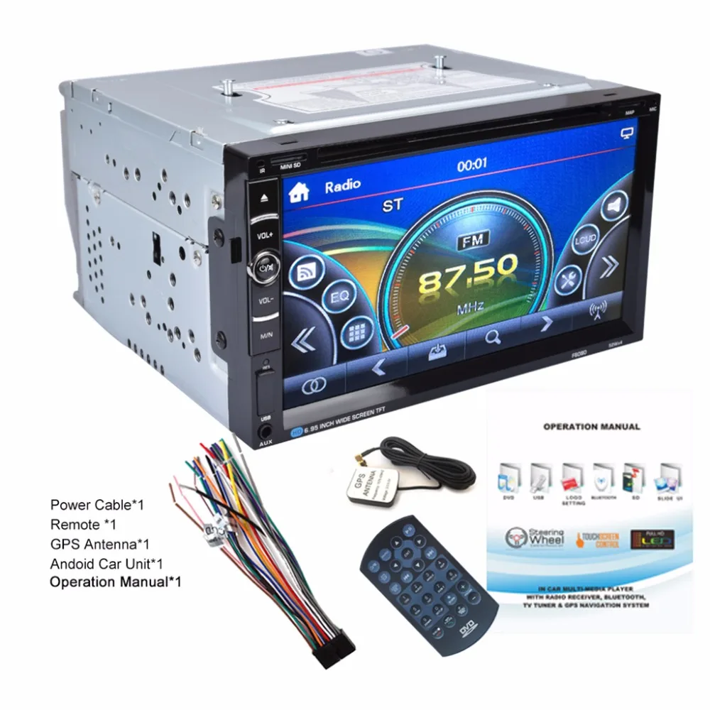 6 95 &quotавтомобильный DVD плеер gps навигации Bluetooth стерео радио мультимедиа