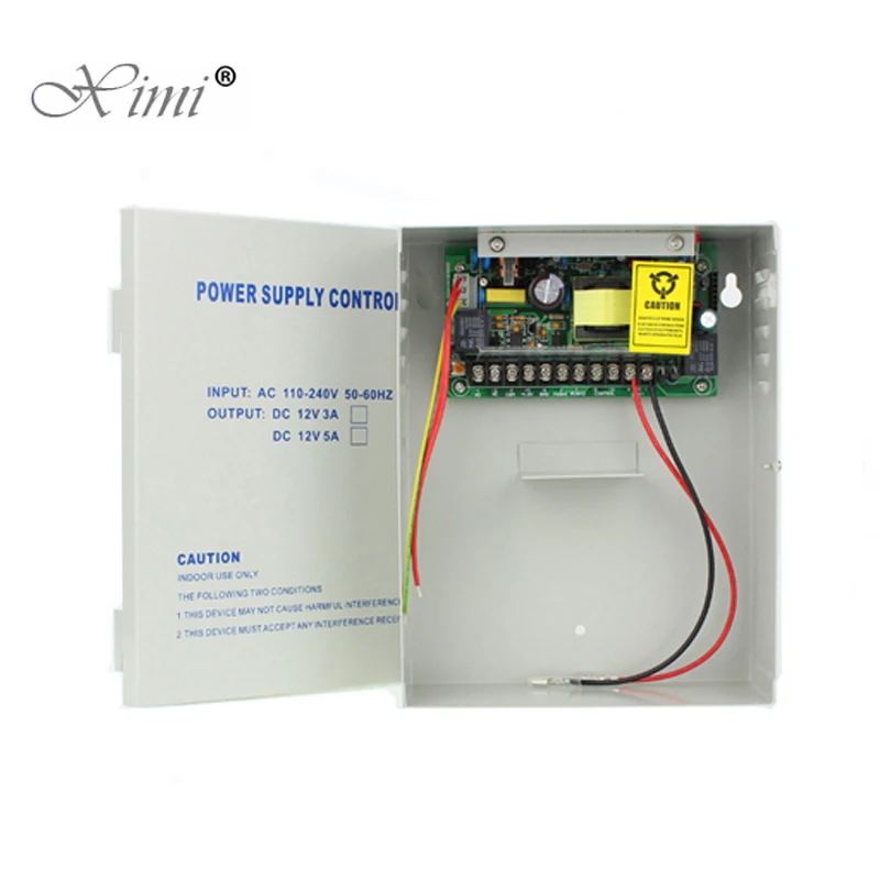 12V5A источник питания с контролем доступа коробка 110 240 в 50 60 Гц импульсный UPS блок