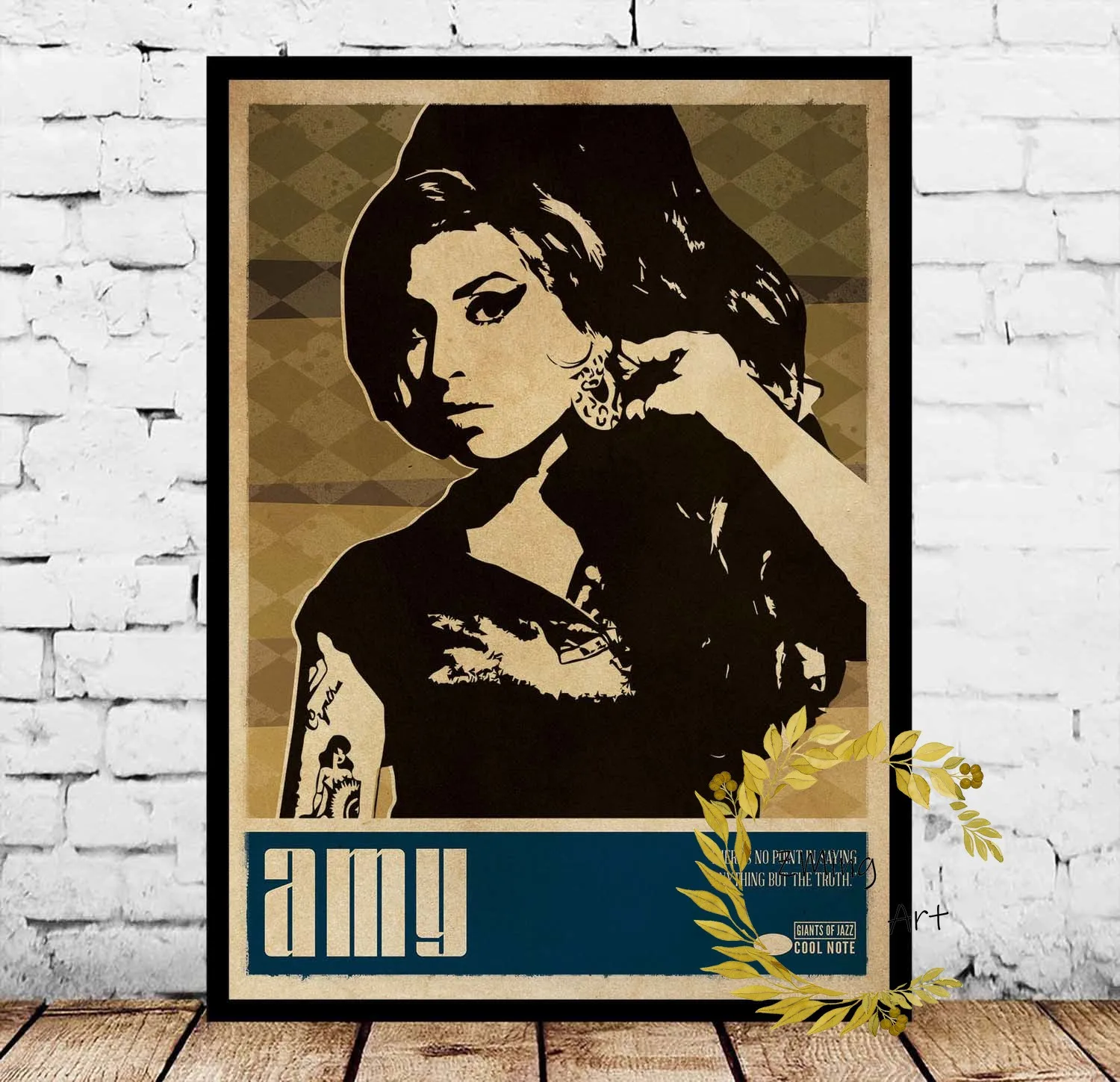 Amy Winehouse Jazz музыка винтажный хип хоп поп плакат настенное искусство|Рисование и