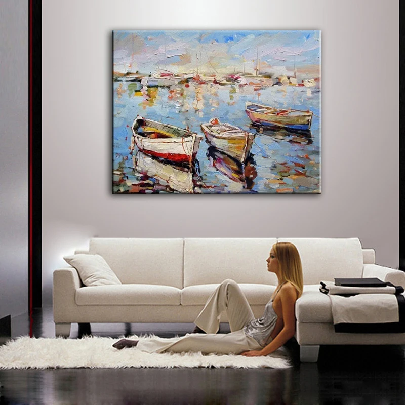 Картина маслом для домашнего декора ручная роспись высокого качества пейзаж нож