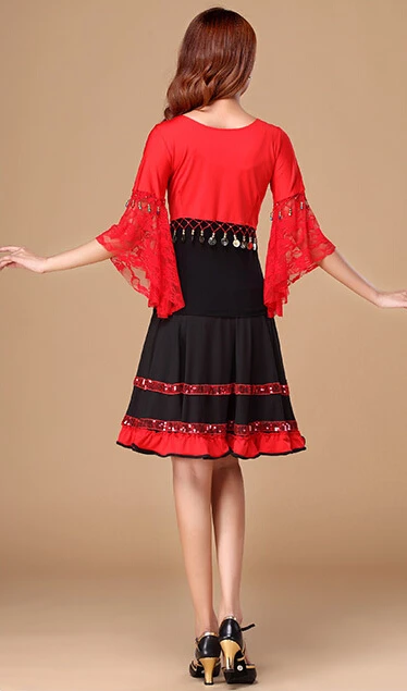 Женское кружевное платье для латиноамериканских танцев костюм танго одежда