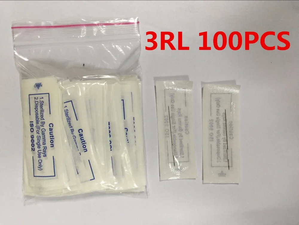Бесплатная доставка 100 шт 3RL Перманентный макияж иглы татуировки бровей губ |