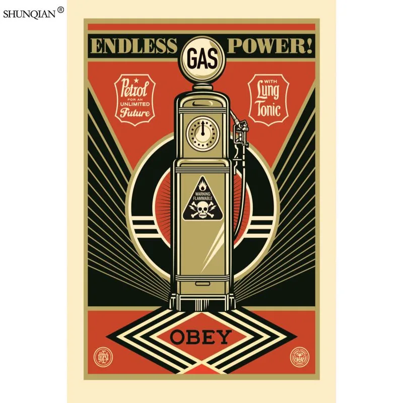 15 Shepard Fairey постер из шелковой ткани печать плакатов ткань печать стены плакат на заказ атласный плакат 40X60 см, 50X75 см, 60X90 см - Цвет: 15