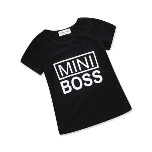 Family Mini Boss Tops Matching Outfits Women Mom Baby Kids T-shirt Shirt Blouse Clothes | Мать и ребенок