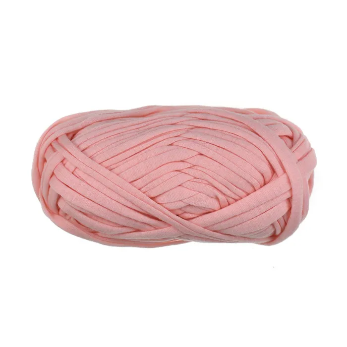light pink 21 Цвет Вязание Толстая нить вязание крючком Ткань Пряжа DIY сумка ковер подушка Вязание лента шляпа пряжа хлопок пряжа шар 30 м - Цвет: light pink